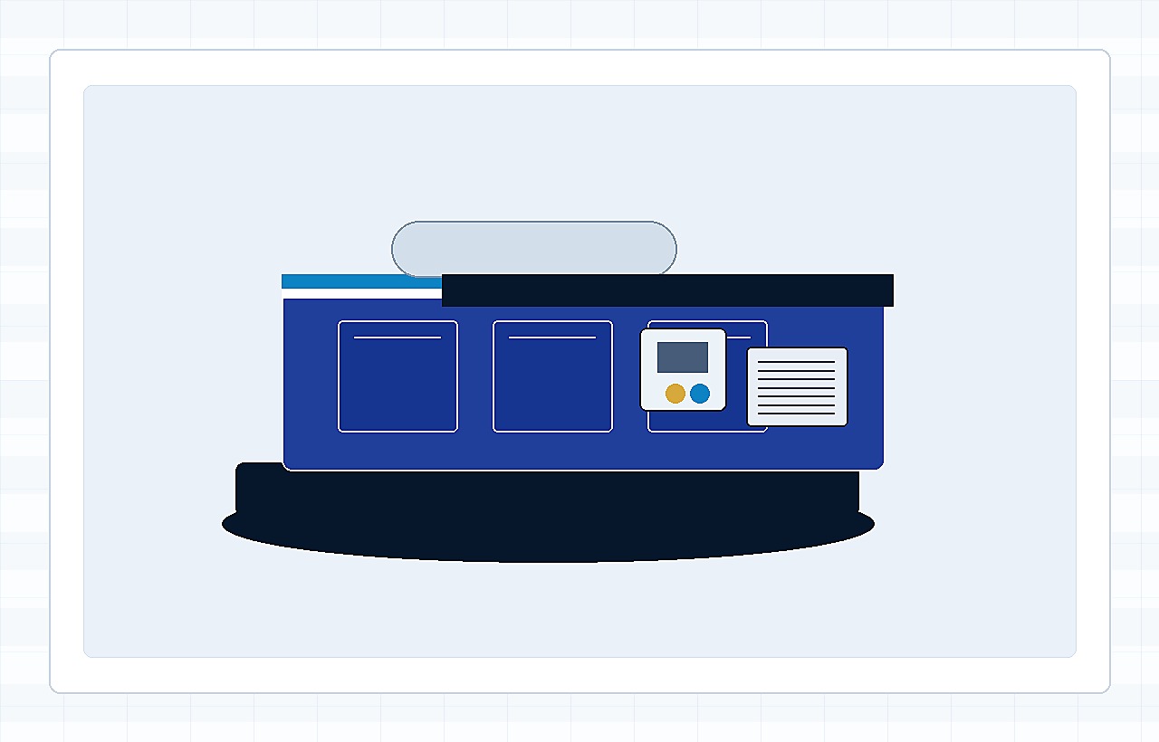 Self-created blue silent generator visual